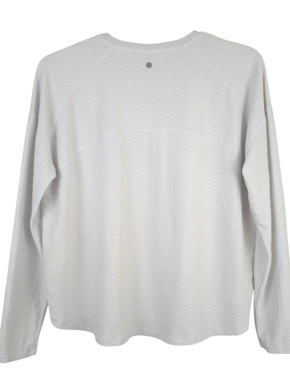 CALIA Renew Twisted Mesh White Crewneck Long Sleeve Hi Lo Tee Womens XL - Picture 3 of 6